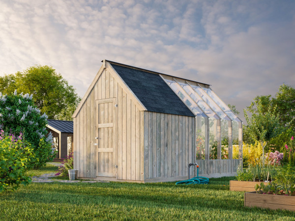 Pavillon Emilia Geräteraum 4,0 m² grau KDI