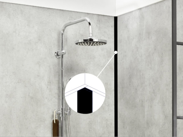 Innenwinkel Aluminium Schwarz 0002 für Mural Revela Wandpaneele