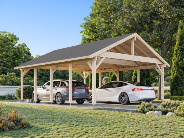 Carport Robert 40,6 m² naturbelassen