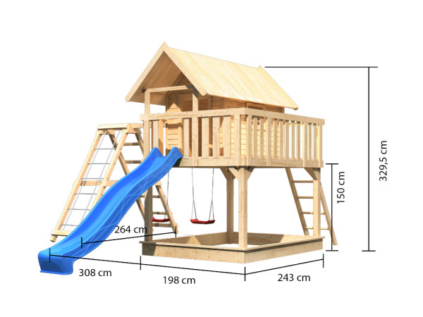 Stelzenhaus Fidel SET naturbelassen