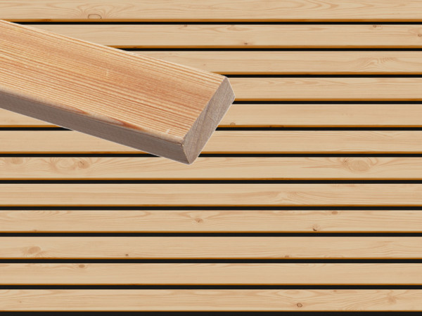 Fassadenverkleidung Sibirische Lärche Rhombusprofil