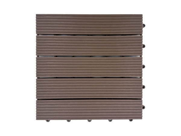 Terrassenfliese 30 x 30 aus Kunststoff Hellbraun