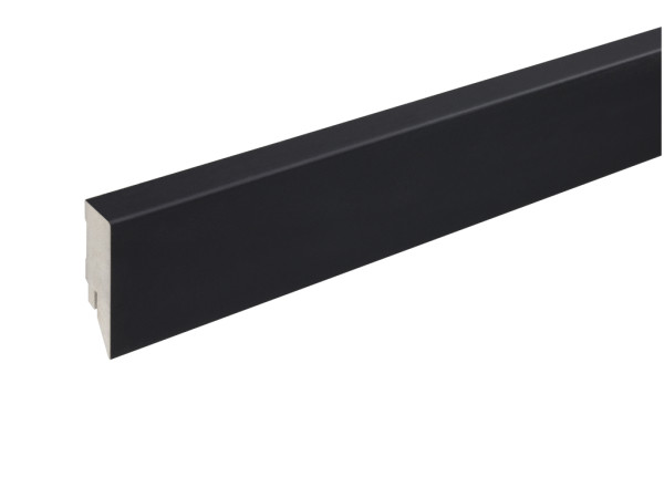 Sockelleiste Topline MDF-Kern Schwarz Matt Dekor